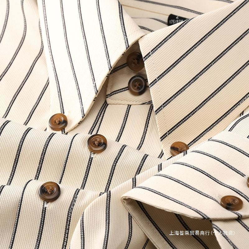 Herren Langarmhemd gestreift, bügelfrei – Bild 3 | LuxeStyle