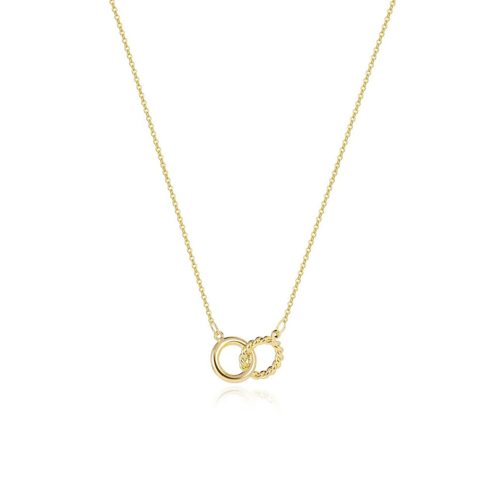 Doppelring-Halskette aus 925er Sterlingsilber – Bild 5 | LuxeStyle