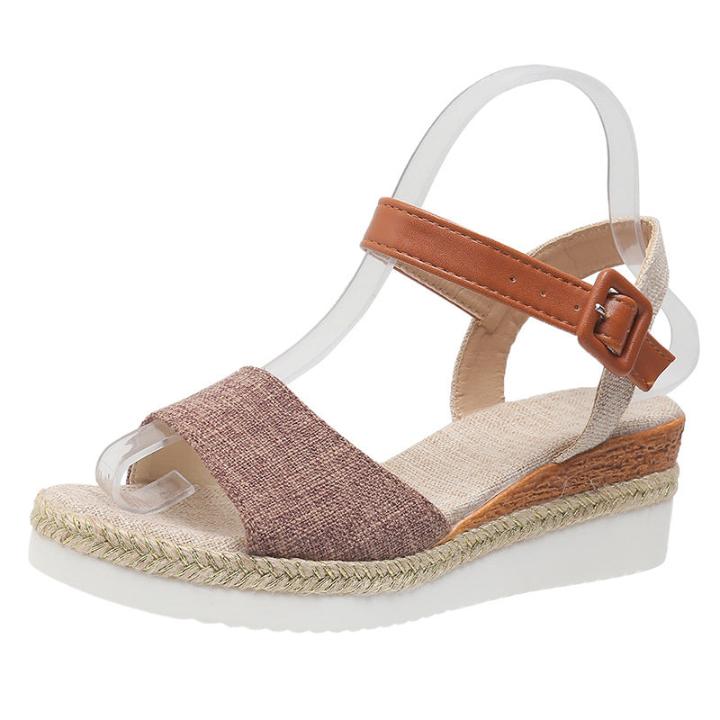 Keile Sandalen mit Knöchelriemen – Bild 3 | LuxeStyle