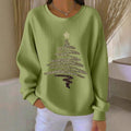 Damen Cord Hoodie mit 3D Weihnachtsbaum-Print