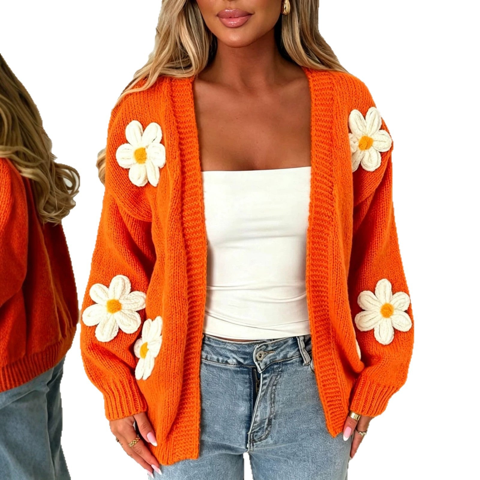 Cardigan mit Blumenmuster