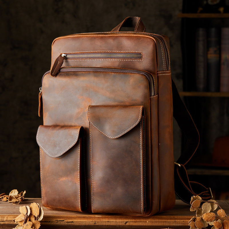 Herren Rucksack aus Crazy Horse Leder – Bild 11 | LuxeStyle