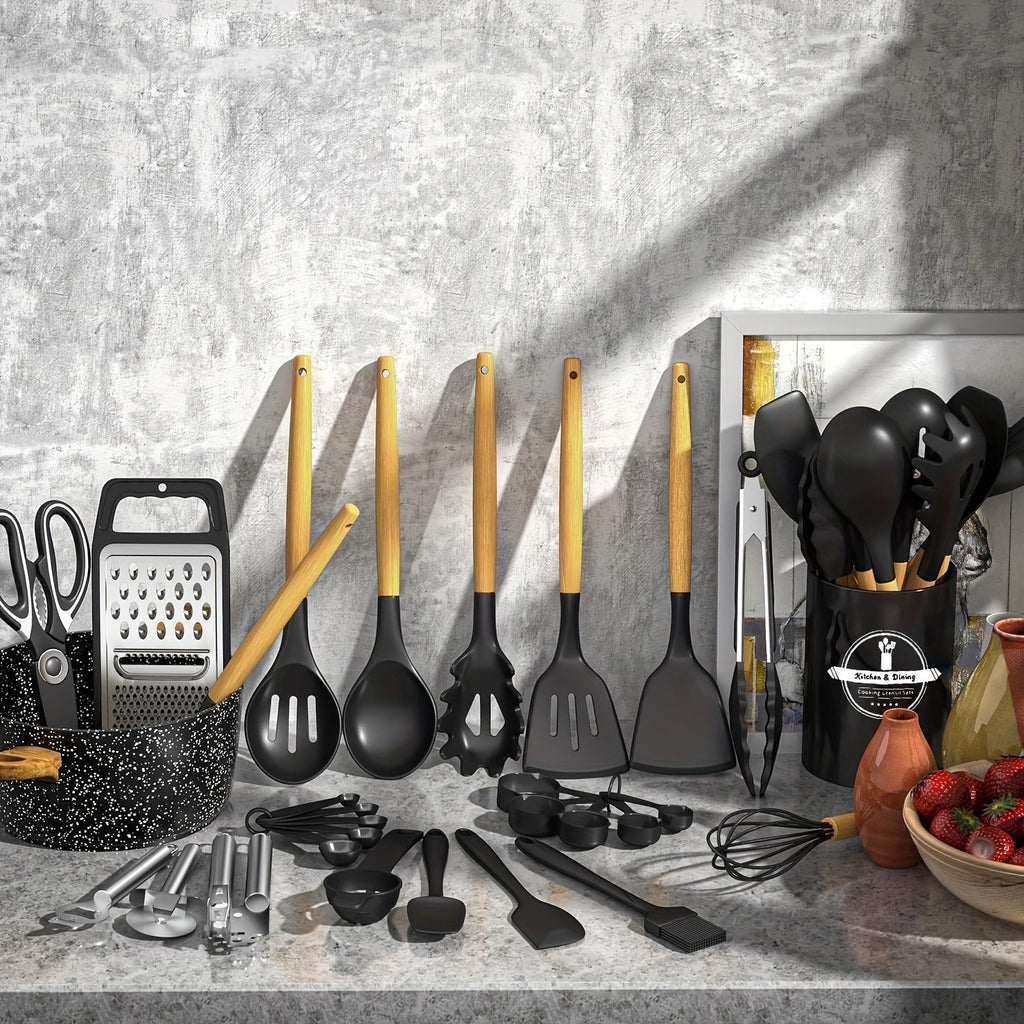 44-teiliges Küchenhelfer-Set mit Holzgriff · 44 Stück – Bild 10 | LuxeStyle