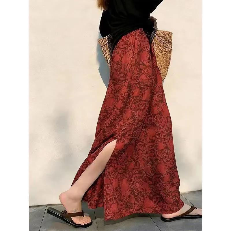 Sommerliches A-Linien Midikleid mit Schlitz