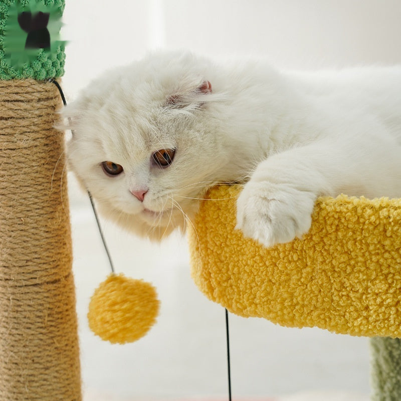 Katzenbaum mit Kratzstamm Kaktus