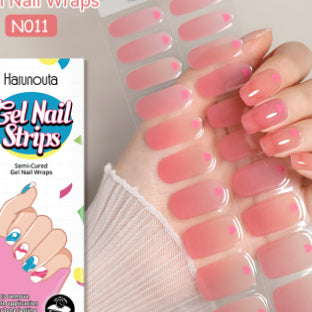 Semi-cured Gel-Nagelsticker «Ice Transparent Nude»