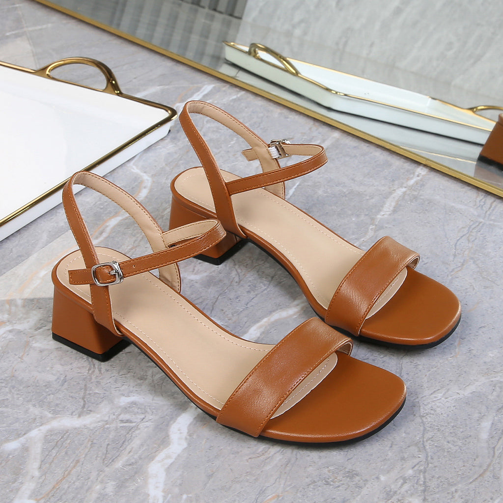Riemchensandalen mit Chunky-Absatz