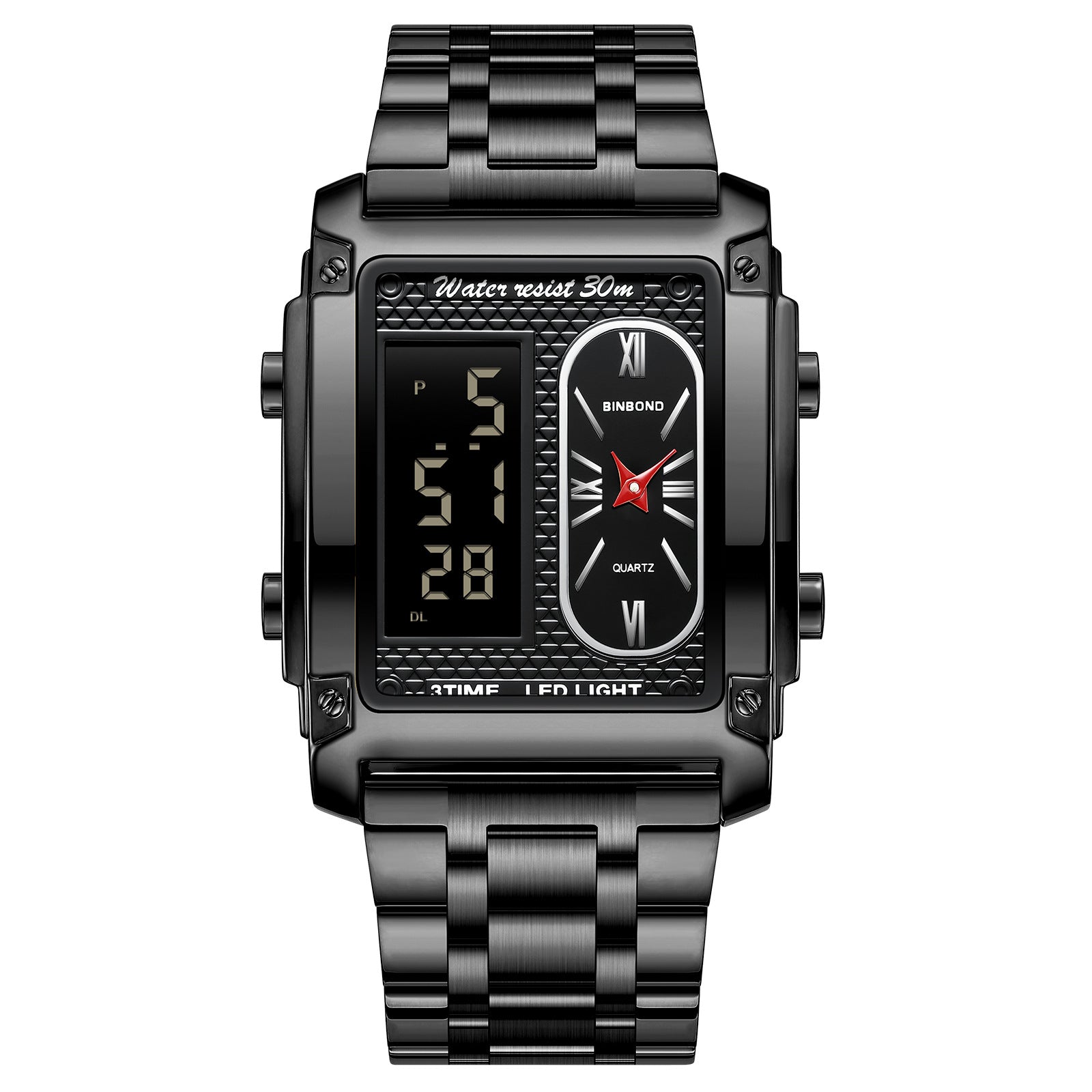 Männliche Edelstahl-Armbanduhr