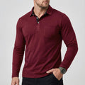 Slim Fit Pullover Herren – Baumwollmischung, Burgunderrot – Bild 10 | LuxeStyle