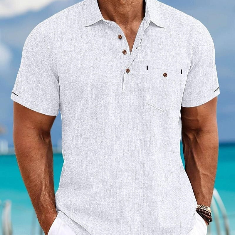 Herren Kurzarmhemd mit Reverskragen – Bild 6 | LuxeStyle