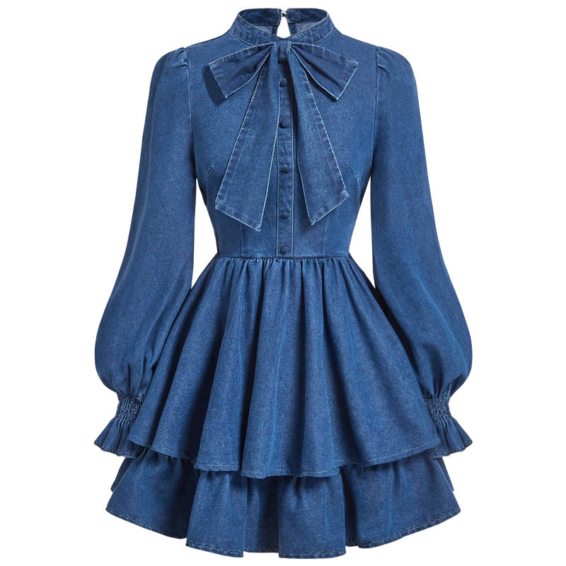 Schlanke Denim-Kleid