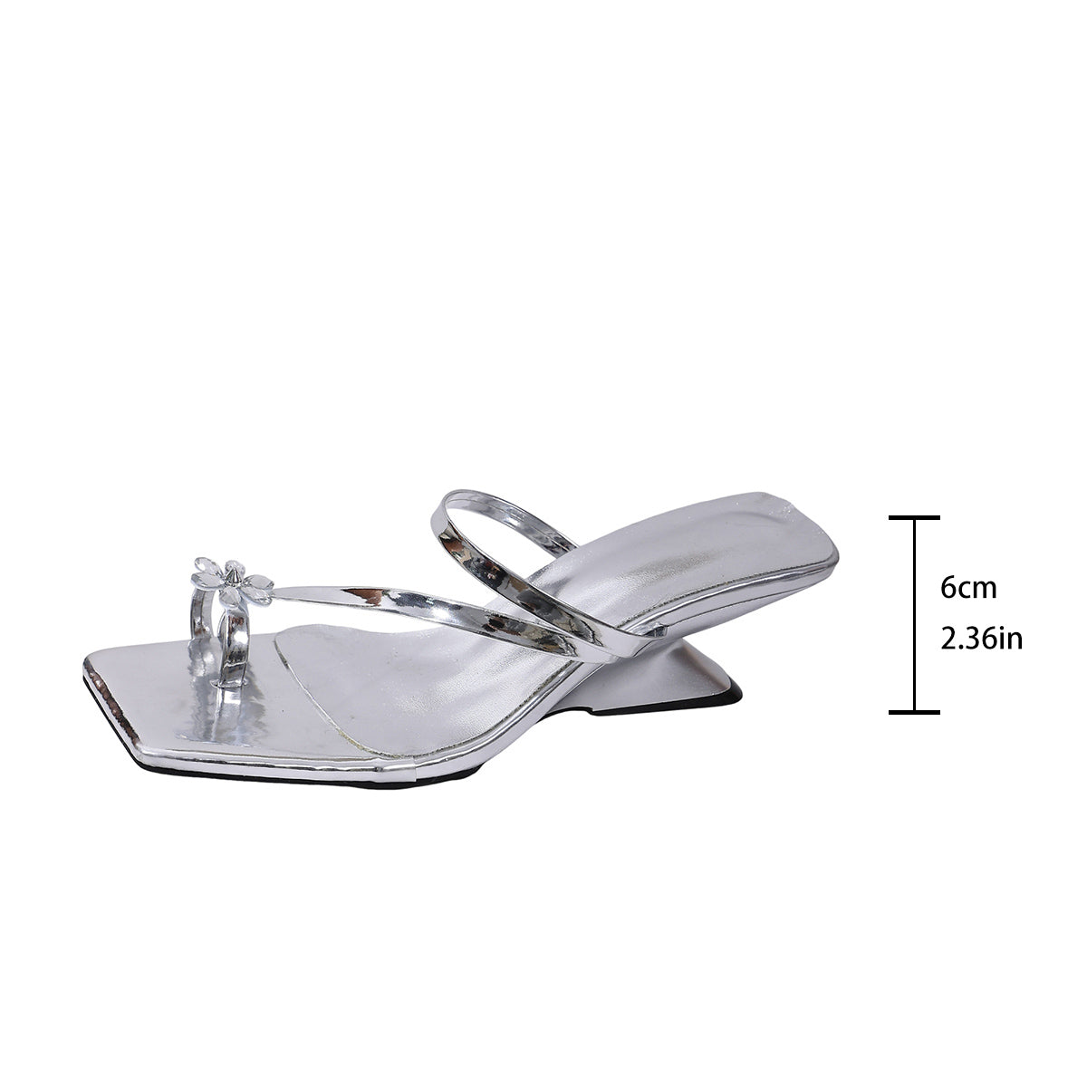 Keilabsatz-Sandalen mit Blumenmuster