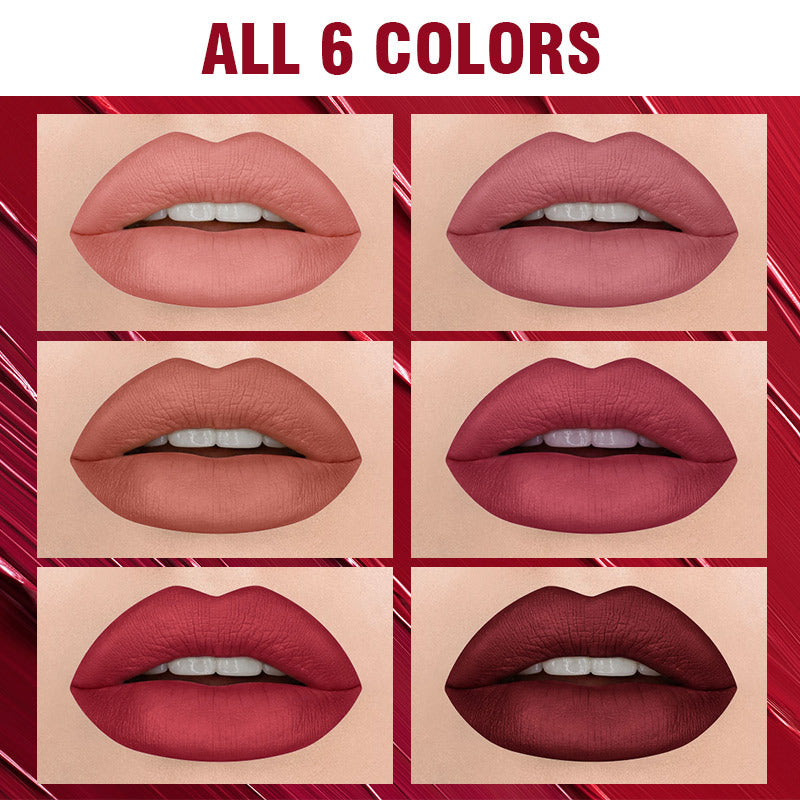 Matt-Samt-Lipgloss-Set (6 Stück) | LuxeStyle