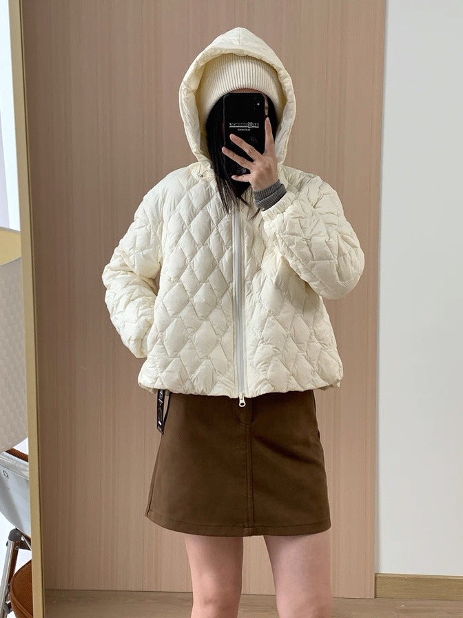 Leichter Baumwoll-Coat mit Kapuze – Bild 7 | LuxeStyle