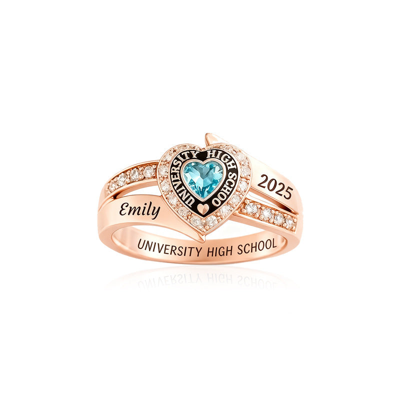 Personalisierter Kupferring mit Zirkonia – Bild 8 | LuxeStyle
