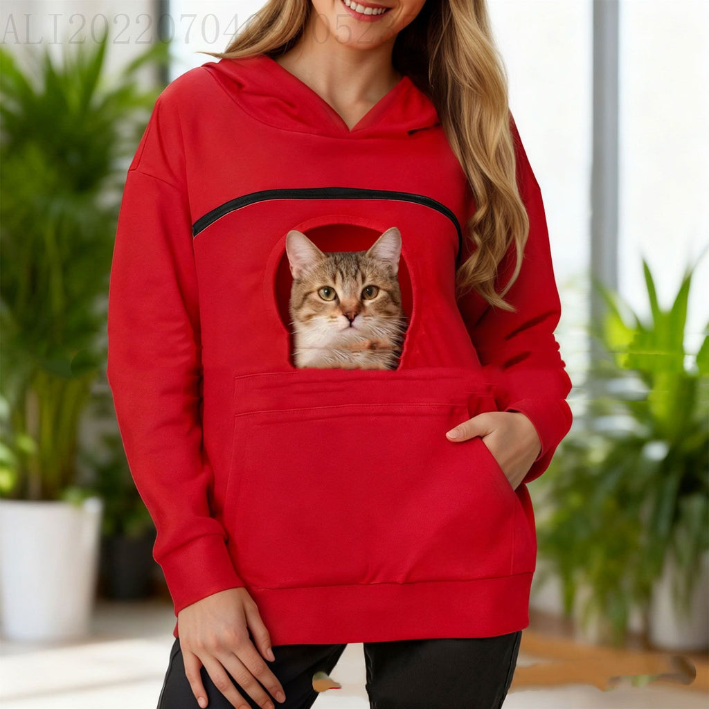 Unisex Hoodie mit Haustiertasche