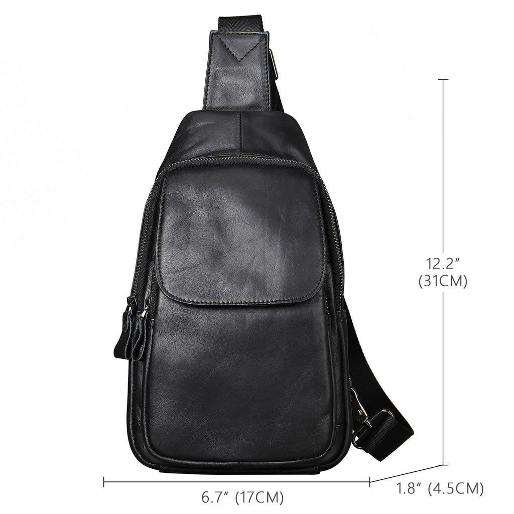 Brusttasche aus Vollnarbenleder für Herren