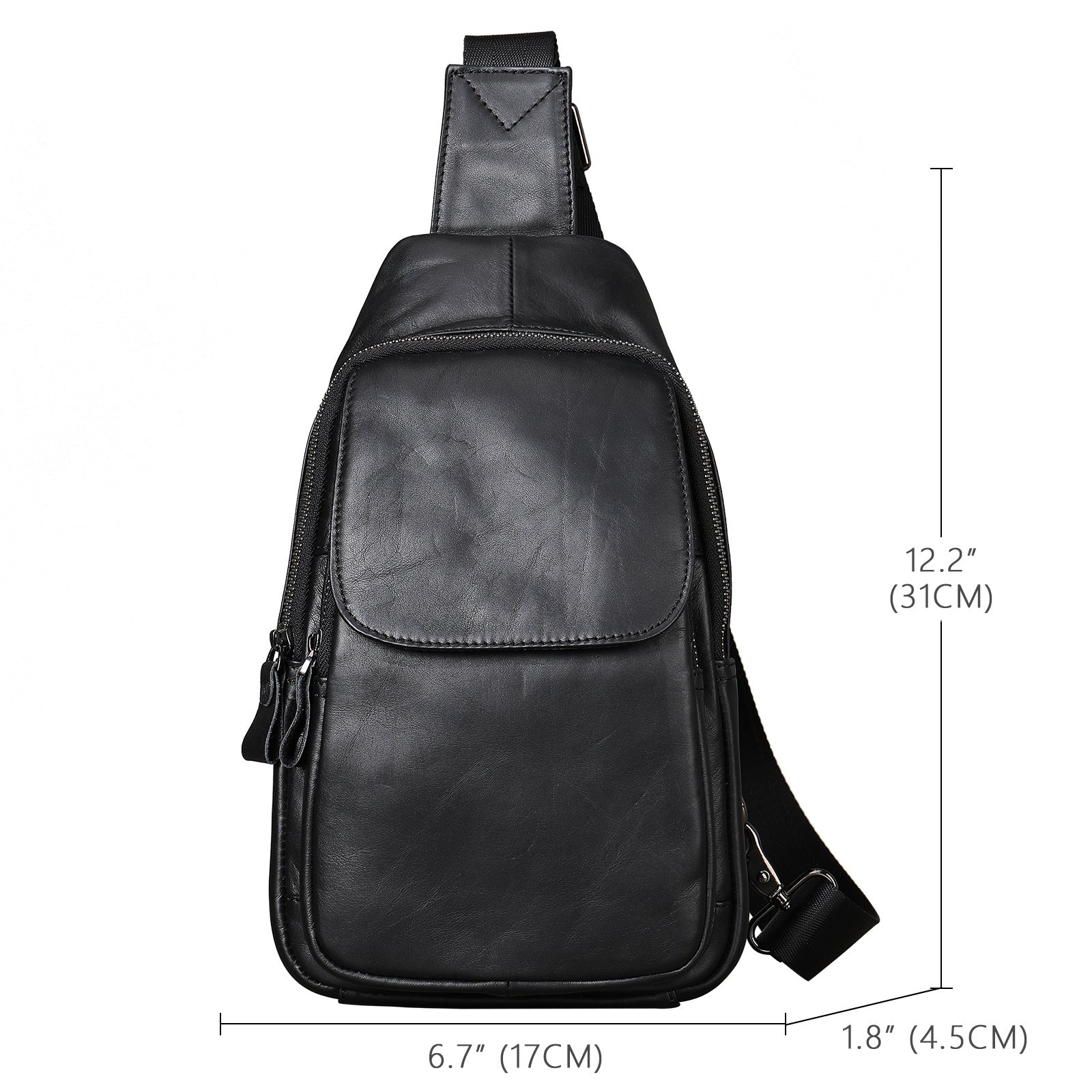 Brusttasche aus Vollnarbenleder für Herren