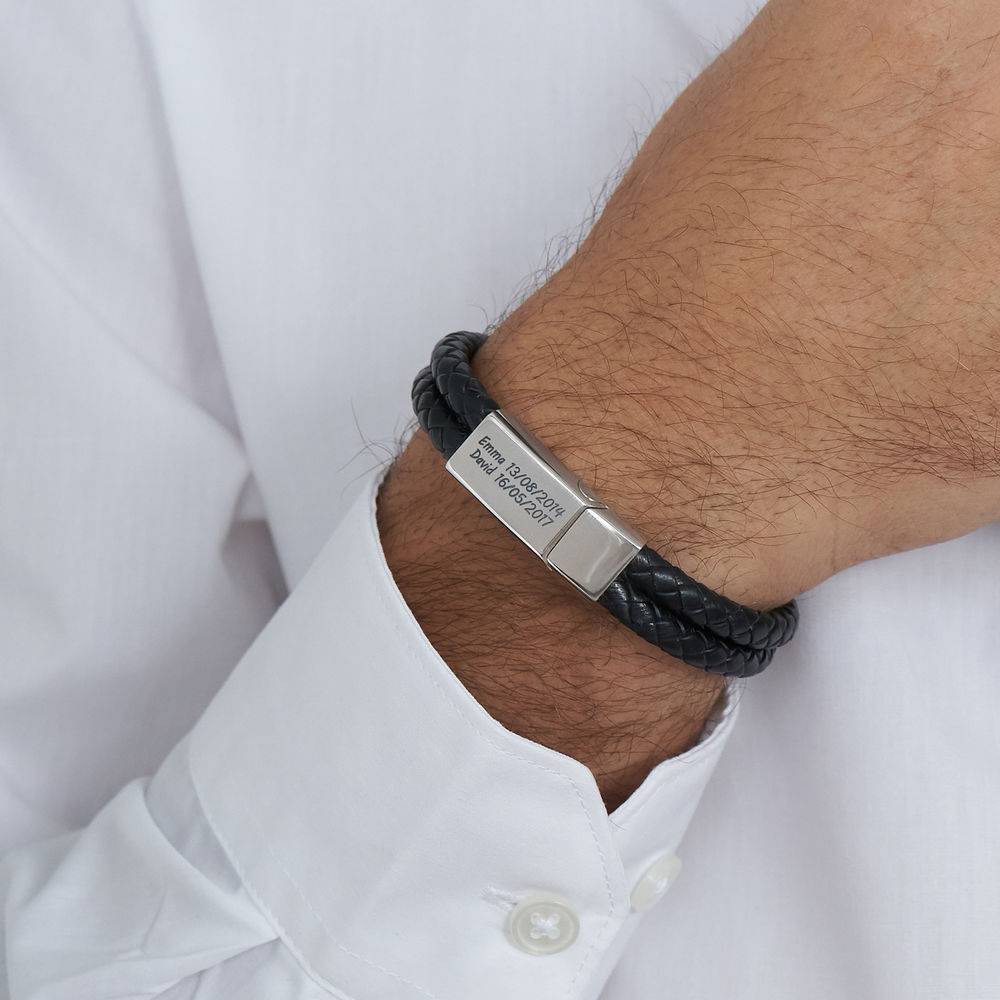 Herrenarmband aus Leder mit Gravur – Bild 5 | LuxeStyle