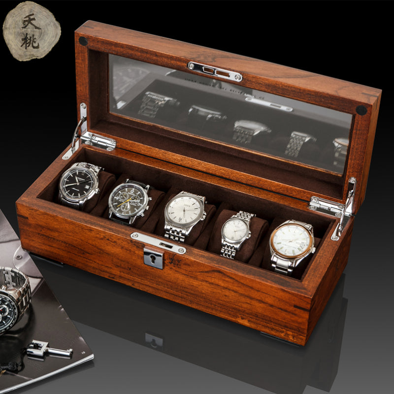 Holz-Uhrenbox mit Glasdach – Bild 5 | LuxeStyle