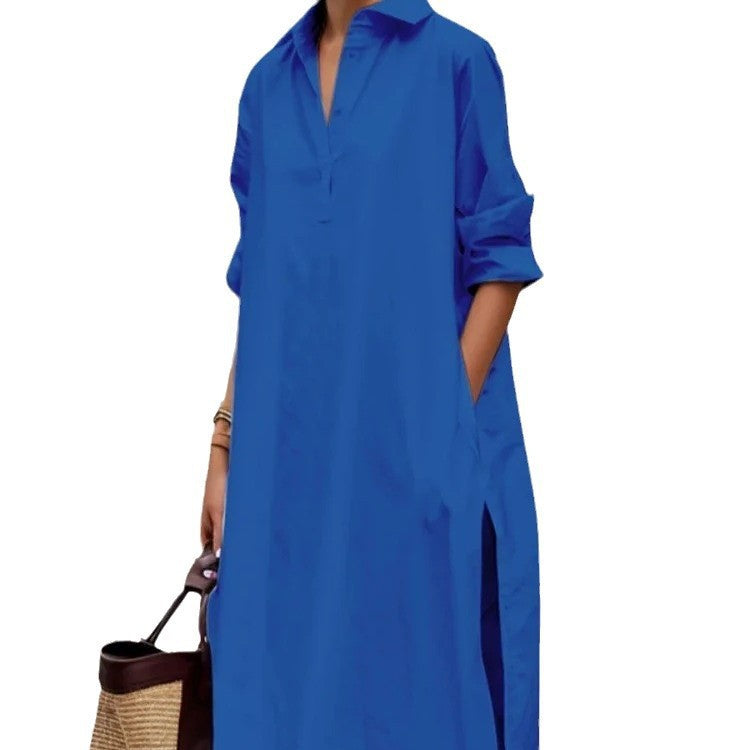 Elegantes Hemdkleid mit Seitenschlitz