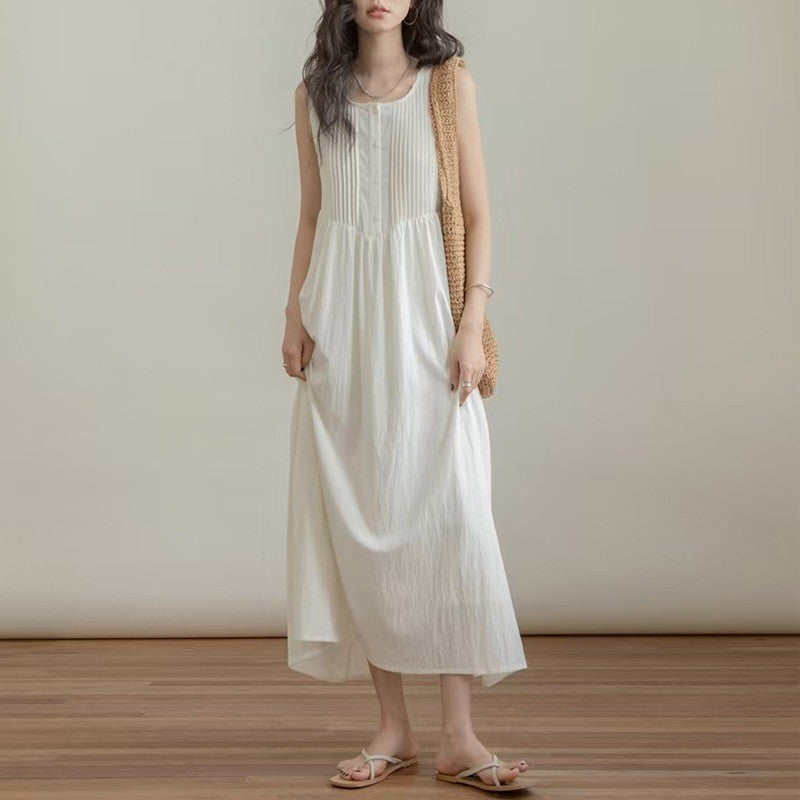 Ärmelloses Plissee-Tanktop-Kleid im Retro-Stil – Bild 7 | LuxeStyle