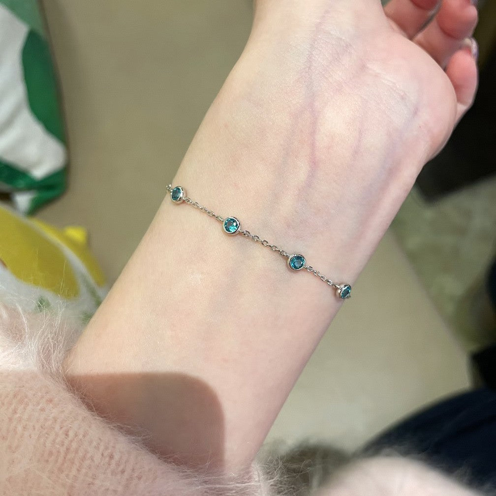 Silberarmband mit Paraíba-Blasen – Bild 5 | LuxeStyle