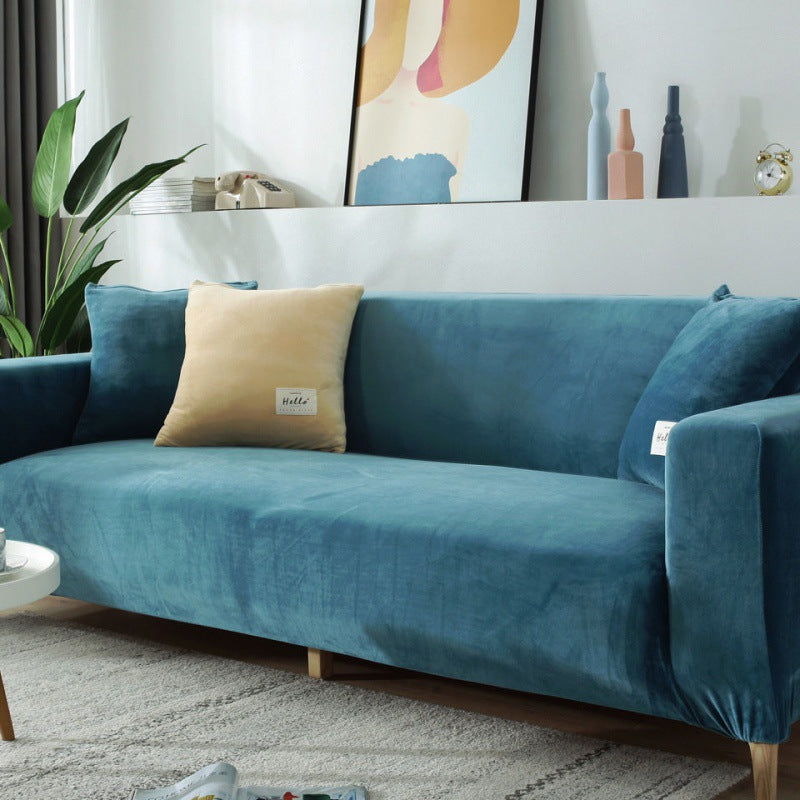 Elastischer Sofaüberzug aus Flanell