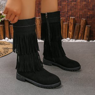 Klassische Damen-Boots mit niedrigem Absatz – Bild 4 | LuxeStyle