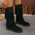 Klassische Damen-Boots mit niedrigem Absatz – Bild 7 | LuxeStyle