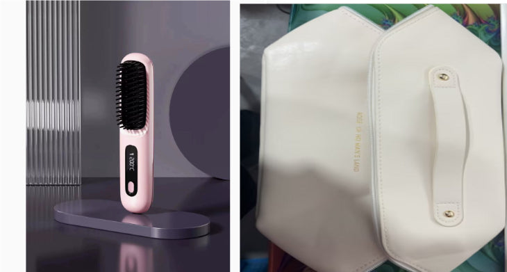 Kabellose 2-in-1 Glättbürste für schnelles Styling