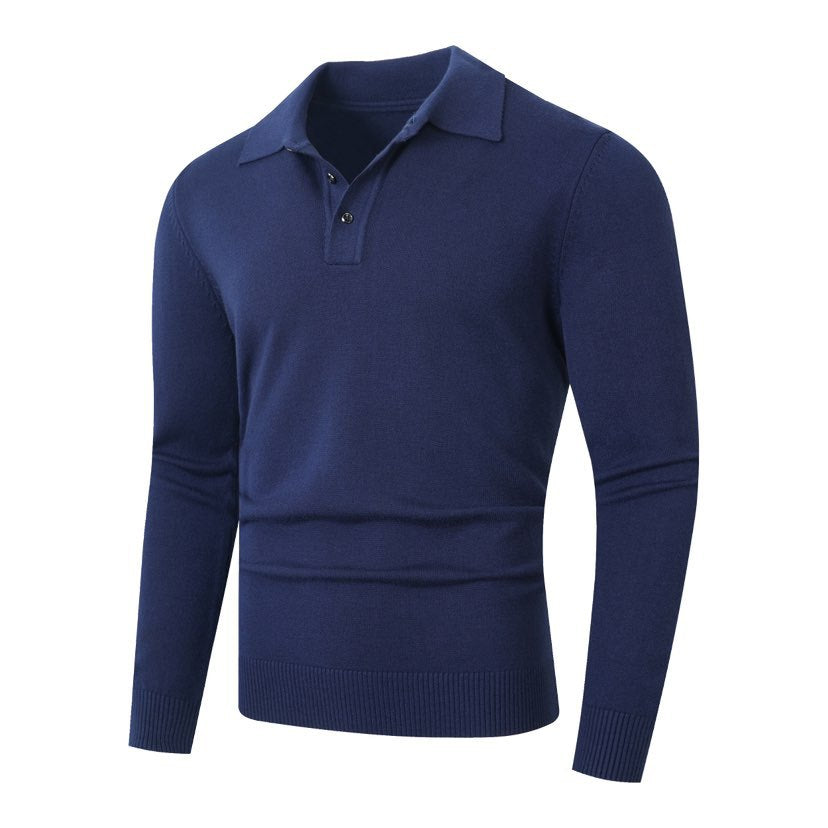 Fashion-Pullover mit Lapel-Kragen