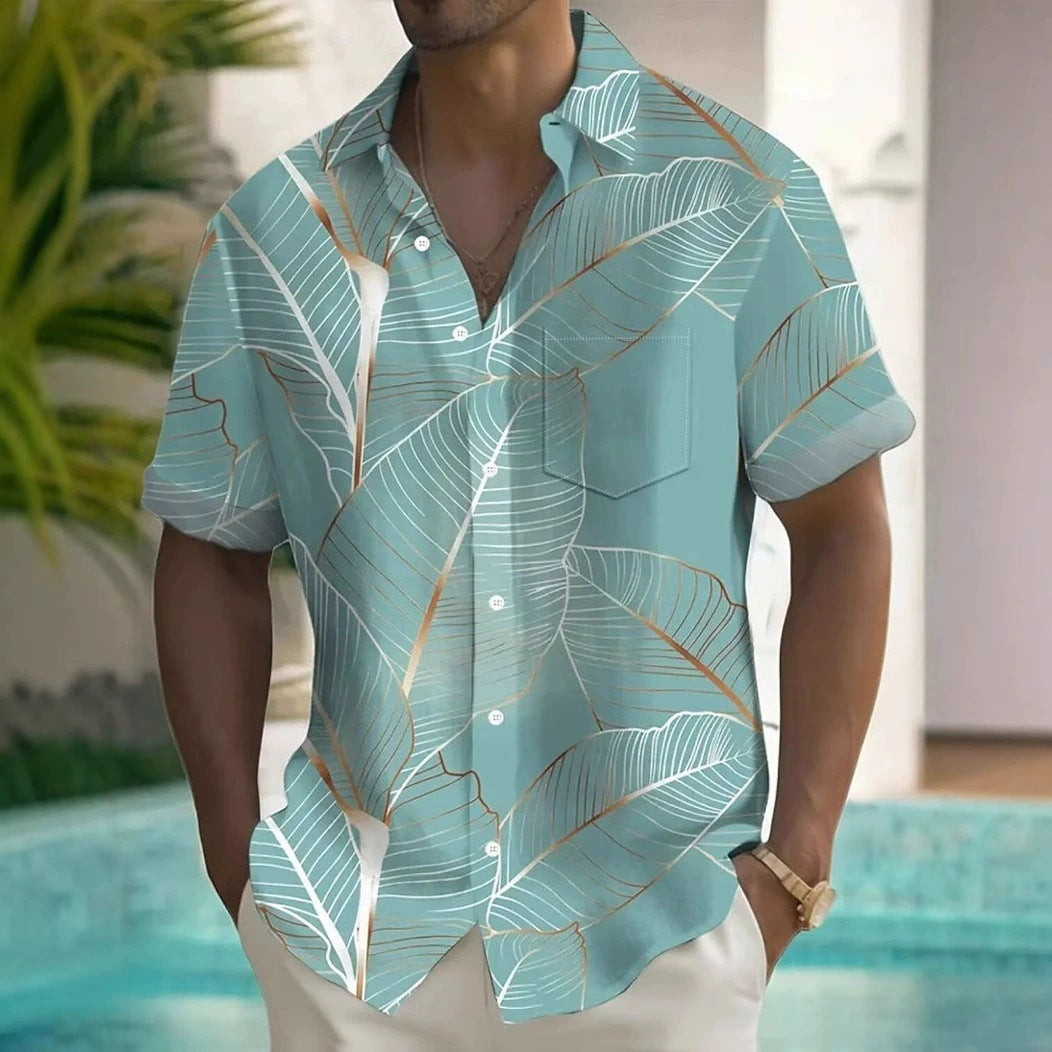 Kurzarmshirt mit 3D-Druck für Herren – Bild 3 | LuxeStyle
