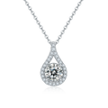 LuxeStyle Moissanit-Halskette «Aurora» 1 ct · 925 Silber Tropfen-Halo – Bild 8 – LuxeStyle Schweiz