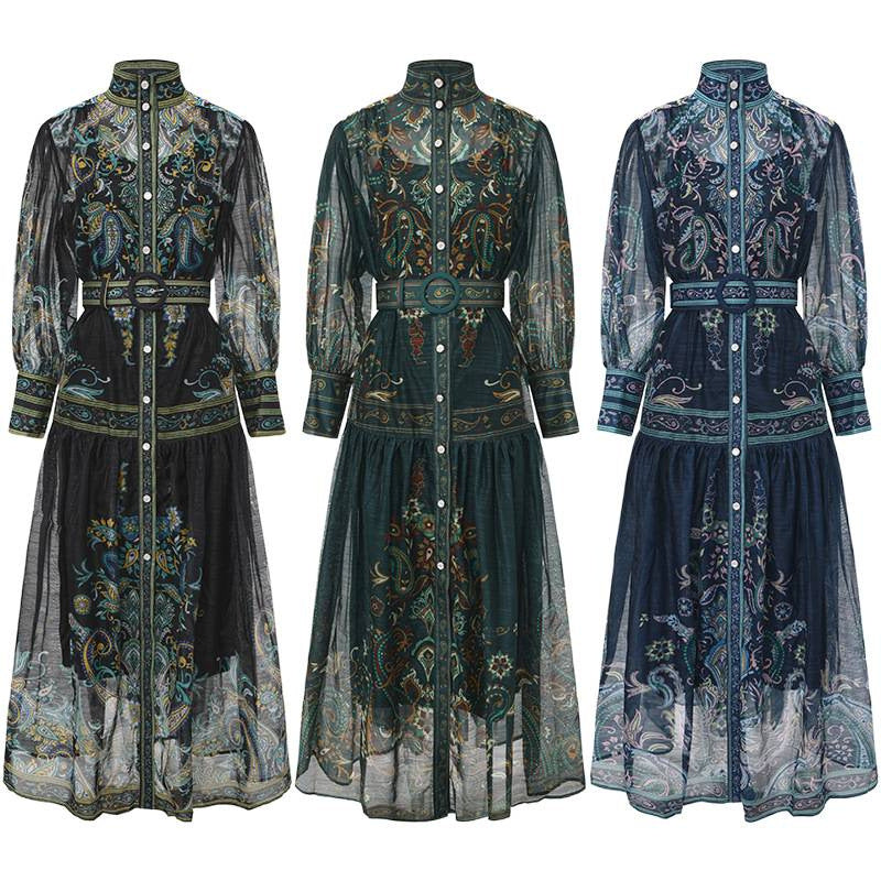 Damen Maxi-Kleid mit Falten und hoher Taille | LuxeStyle