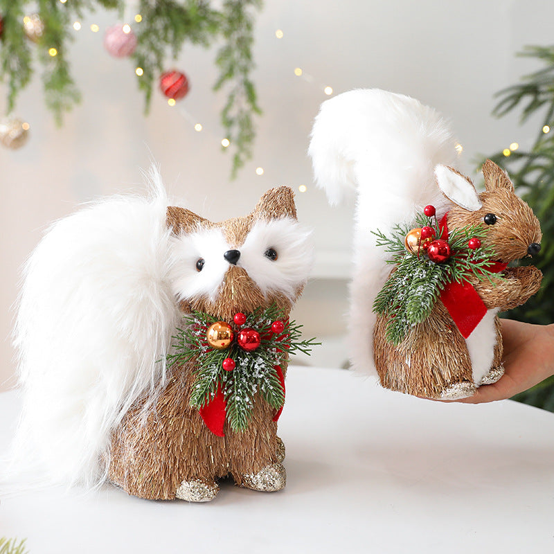 Weihnachtsornamente aus Stroh – Elch, Eichhörnchen, Reh – Bild 5 | LuxeStyle