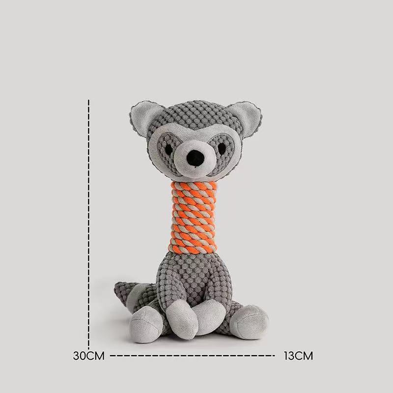 Giraffe & Waschbär Baumwollseil-Spielzeug