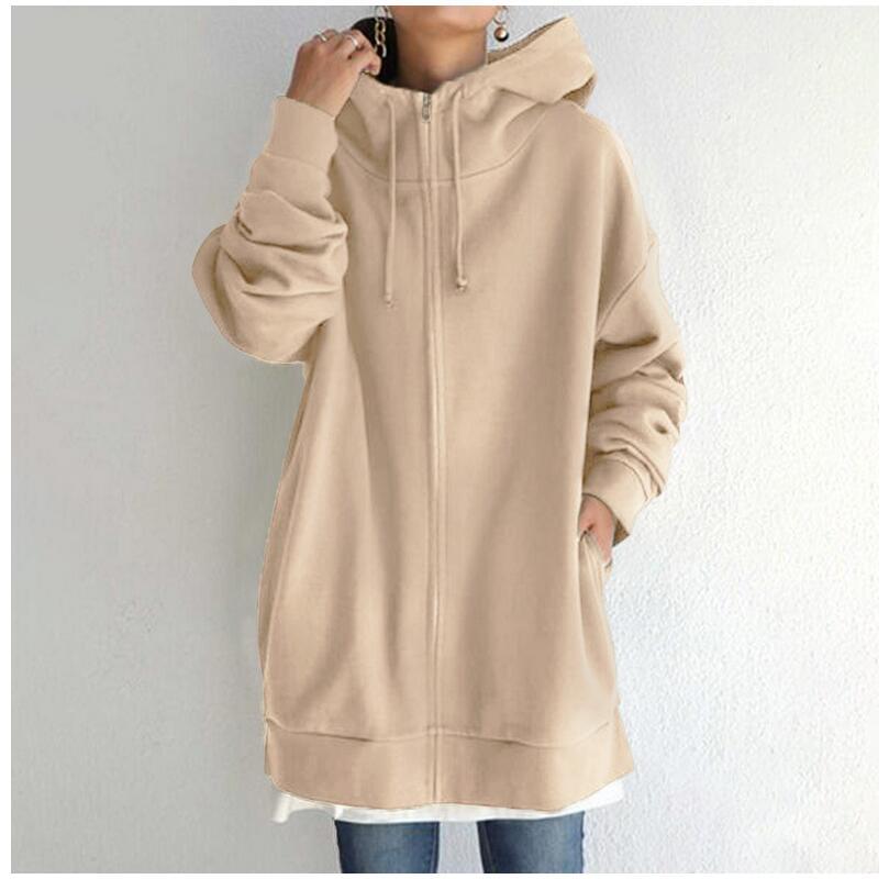 Gefütterter Hoodie mit Reissverschluss