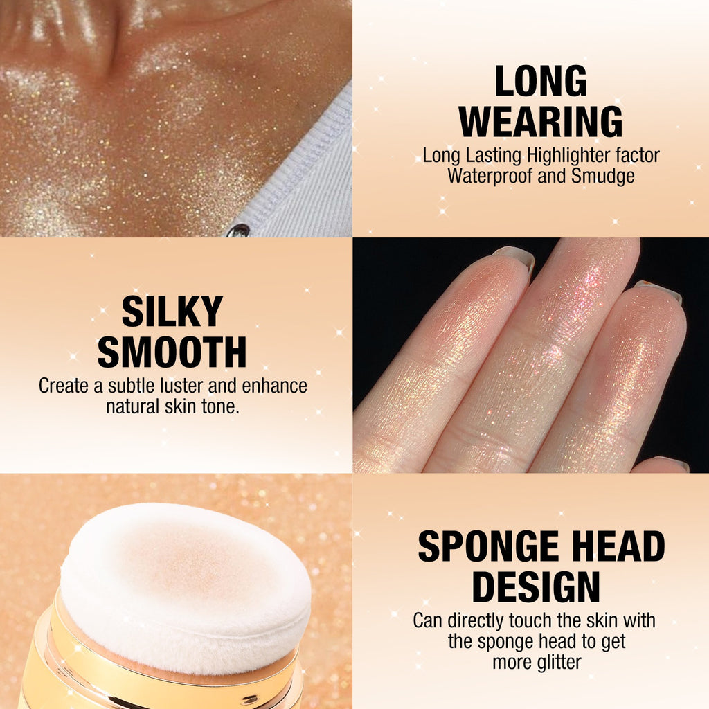 Glitzerndes Highlight Puder für Gesicht & Körper