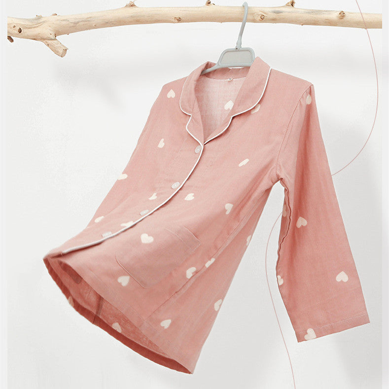 Niedliches Pyjama-Set aus Baumwollgaze für Kinder