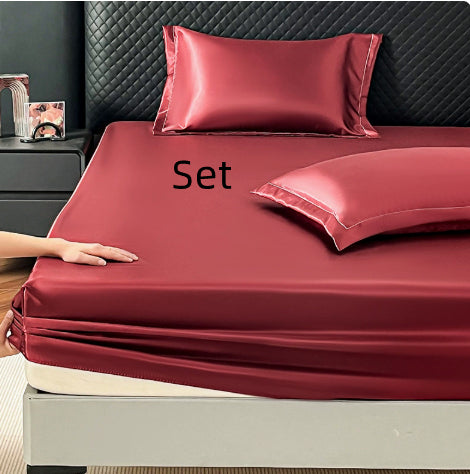 Satin-Look Spannbettlaken aus Eisseide