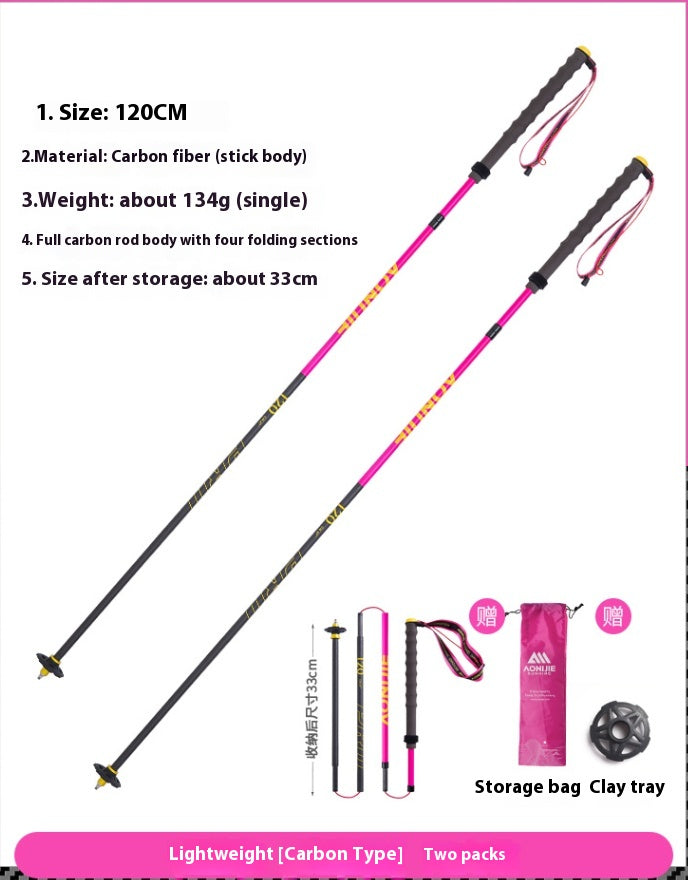Zusammenklappbarer Carbon-Trekkingstock 110 cm – Bild 17 | LuxeStyle