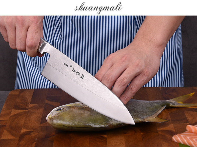 Japanisches Kochmesser für Lachs und Sushi