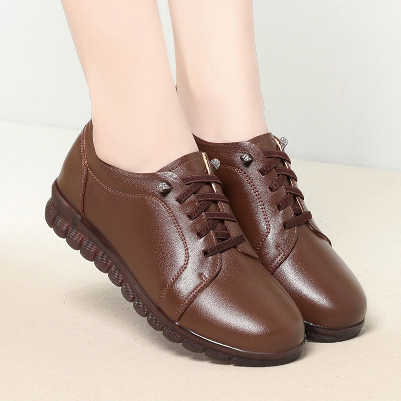 Damen Leder Slipper mit weicher Sohle