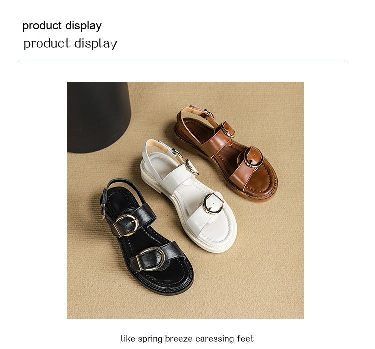 Sandalen mit Knöchelriemen und Schnalle – Bild 11 | LuxeStyle