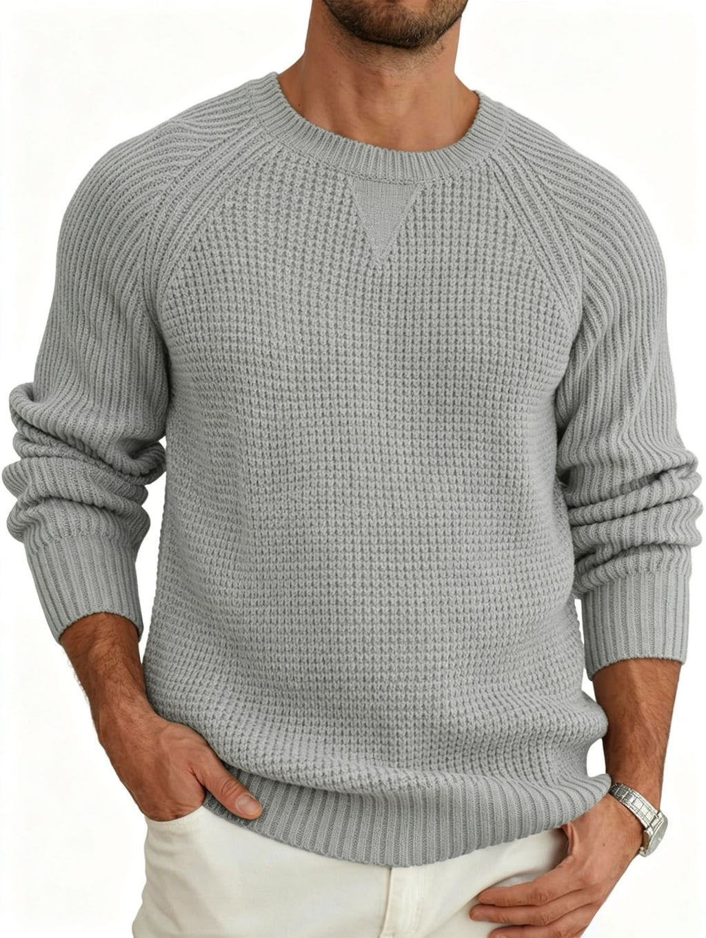 Langarmpullover mit Rundhalsausschnitt – Bild 2 | LuxeStyle