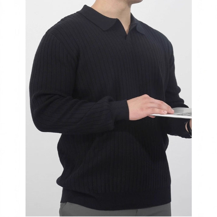 Gestrickter Rollkragen-Pullover im American Style – Ansicht 3