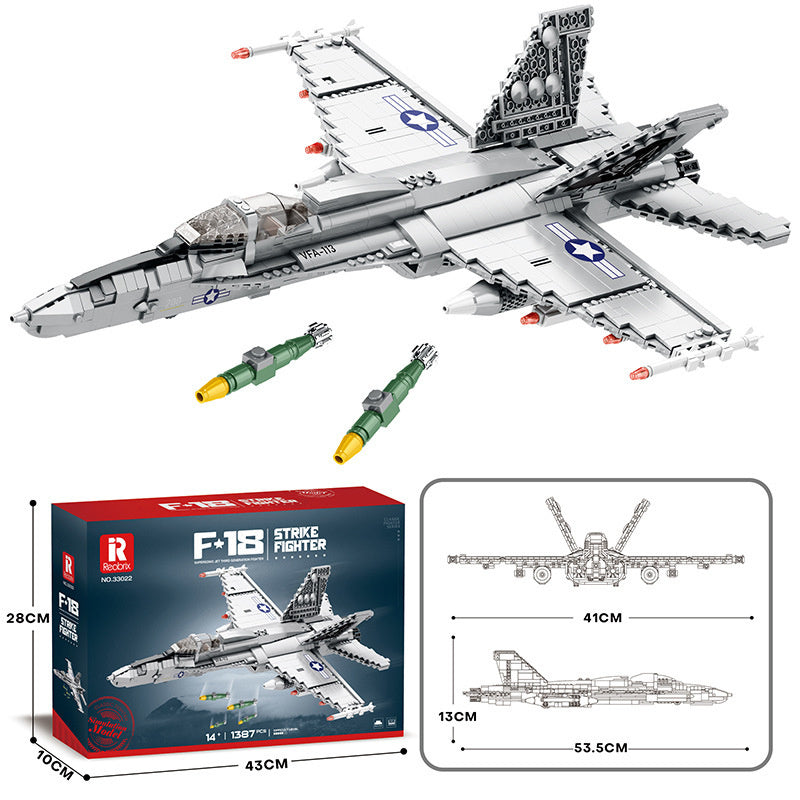 Militär Jet Bausteine Puzzle