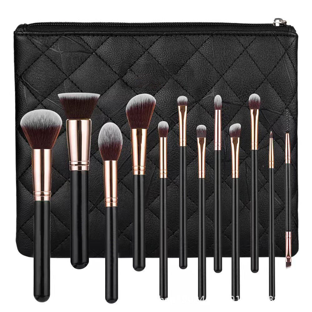 12-teiliges Make-up Pinselset mit Etui – Bild 1 | LuxeStyle