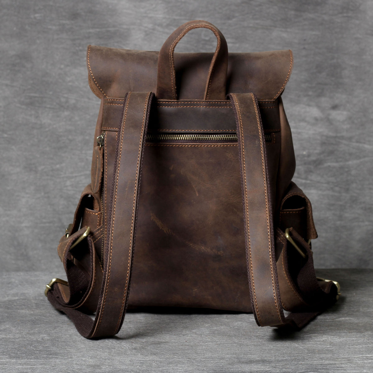 Damen Rucksack aus Rindsleder – Bild 8 | LuxeStyle